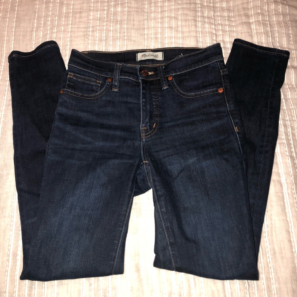 Madewell High-Rise Dark Wash Skinny Jeans